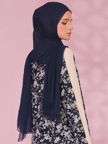 Sporty Blossom Silk Chiffon Scarves